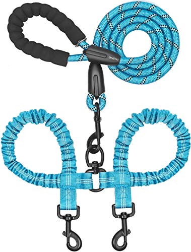 Double Dog Leash (Blue / Medium)