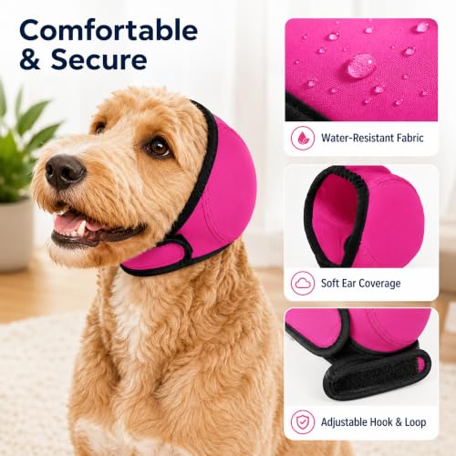 Dog Ear Muffs for Noise Protection (Magenta / Medium)