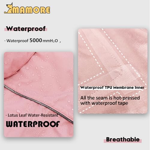 Dog Raincoat Waterproof Rain Jacket for Small Medium Large Dogs (Pink / Small(8-13lb))