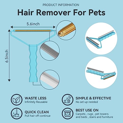 Pet Hair Remover 3 (Sky Blue With Gray)