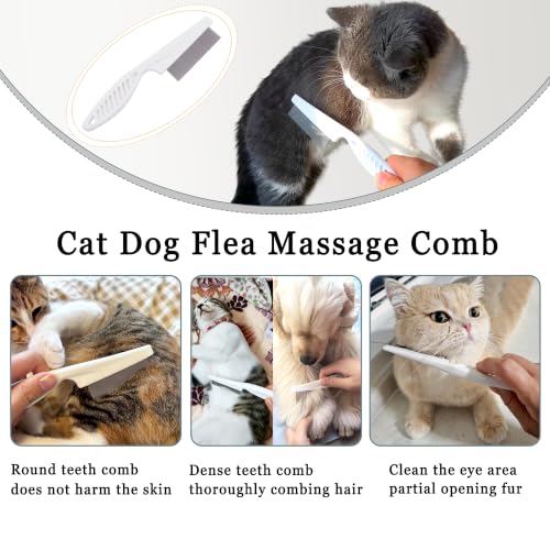 7PCS Dog Grooming Brush Kit for Shedding and Matted Fur (Grey)