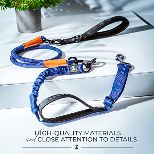 Heavy Duty Bungee Rope Leash (Adjustable Premium Blue)