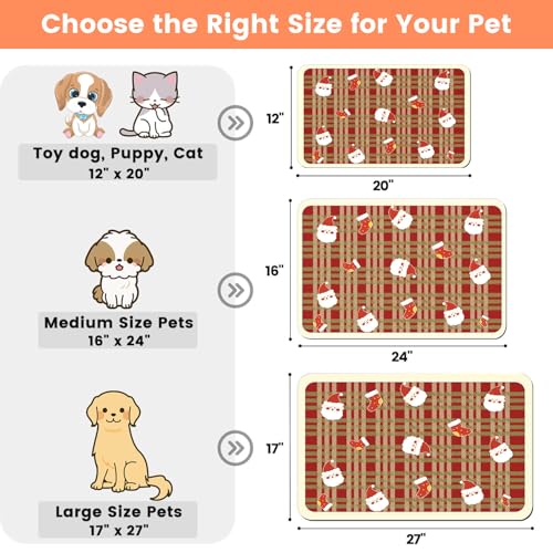 Pet Feeding Mat (Red / 20"L x 12"W)