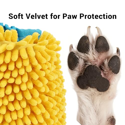 2-in-1 Dog Paw Cleaner & Dryer Cup with Built-In Towel, Portable Pet Foot Cleaning Washer for Mud, Dirt, Sand, and Water, Machine Washable, Foldable Design for Travel (S) (S)