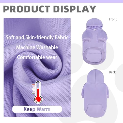 Dog Hoodie for Large Medium Small Dogs (Lavender / X-Large/XX-Large)