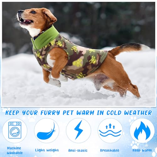 10 Pack 2X Large Dog Sweater Fleece Pet Dog Plaid Clothes Winter (2X-Large,15.4-19.8 lb / Bright)