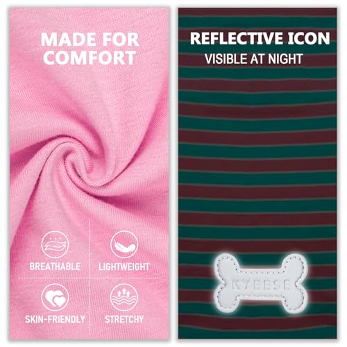 2Pack Cotton Dog Shirt for Small Dogs Soft Striped Tank Top (Small (4-7lbs) / 01# 2Pack (Pink+Striped))