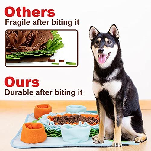 Snuffle Mat for Dog Puzzle Toys Interactive Pet Food Mat Cat Feeding with Fixing Handle Brain Stimulating Hand and Machine Washable Perfect for Any Breed