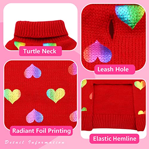 Valentines Dog Sweater (2XL (35-60lbs) / Heart (Red))