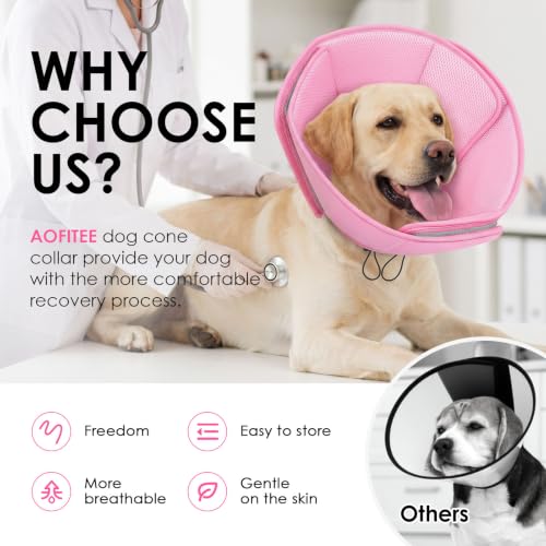Dog Cones for Medium Dogs (Pink / Medium)