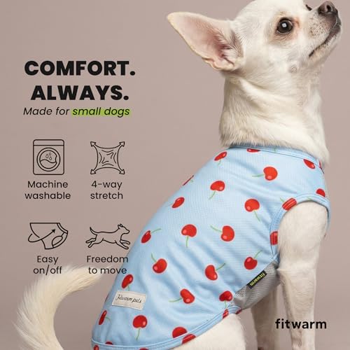 2 Pack Ice Cream & Cherry UPF 50+ UV Sun Protection Dog Shirt (Large / Ice Cream & Cherry)
