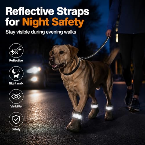 EVA Dog Shoes for Hot Pavement (Black / 2.1''x2.7"(W*L) for 50-65 lbs)