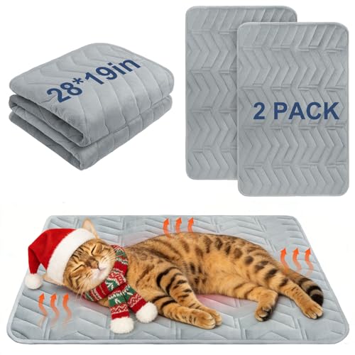Self Warming Cat Mat (Light Grey / 28.0"L x 19.0"W x 0.2"Th)