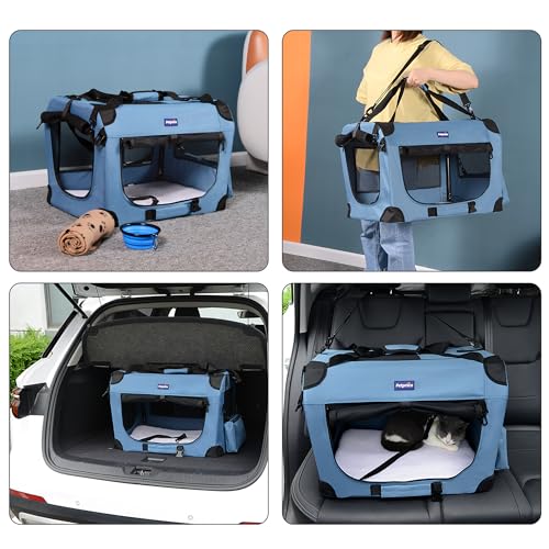Portable Collapsible Dog Crate (Blue / 24.0"L x 17.0"W x 17.0"H)