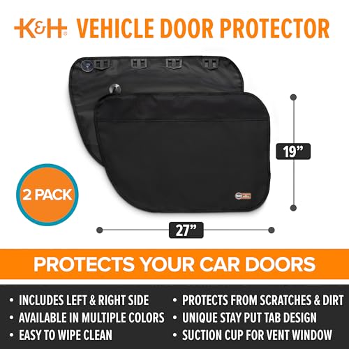 K&H Car Door Protector for Dogs (Black / 27 X 19 Inches)
