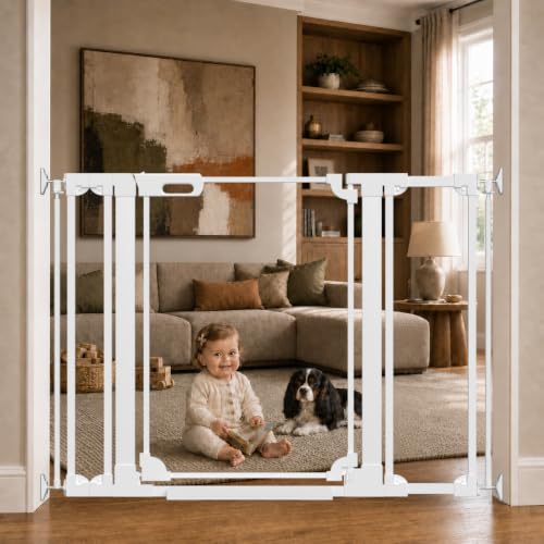 Clear Acrylic Baby Gate 29.52 (White / 29.52-47.24"W)