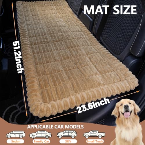 Dog Car Seat Waterproof Bed Cover Back Seat Brown 23.6”x51” (Brown / 23.6”x51”)