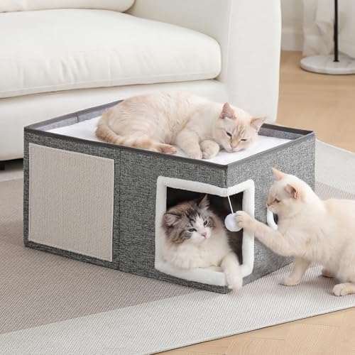 Extra Wide Cat Houses for Indoor Cats (SingleA / Extra Large)