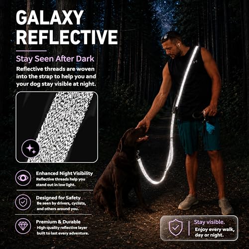 Hands Free Dog Leash (6–9.5 ft / Purple)