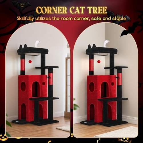 Gothic Cat Tree Tower for Indoor Cats Large Adult (Gothic / XL)