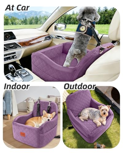 Dog Booster Car Seat for Small (Purple / Medium)
