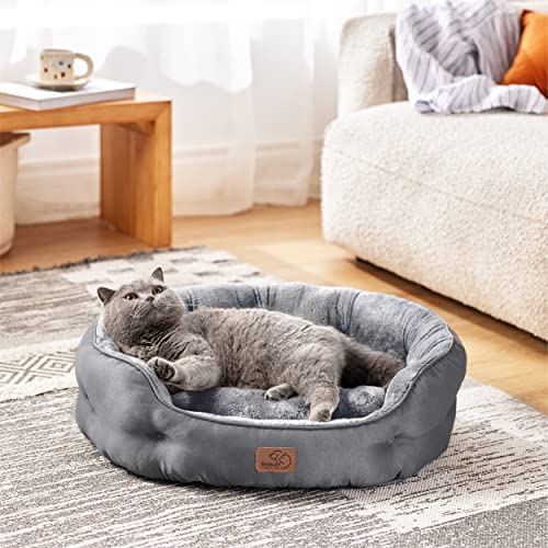 Dog Beds for Small Dogs (25"L x 21"W x 8"Th / Grey)