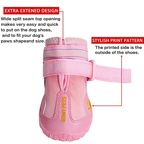 Dog Shoes for Hot Pavement (Size 1: 1.8''x2.3''(W*L) (Pack of 4))