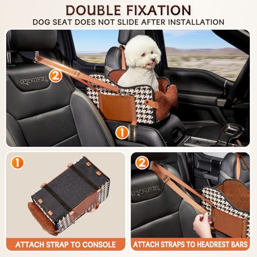 Center Console Dog Car Seat for Small Dogs
