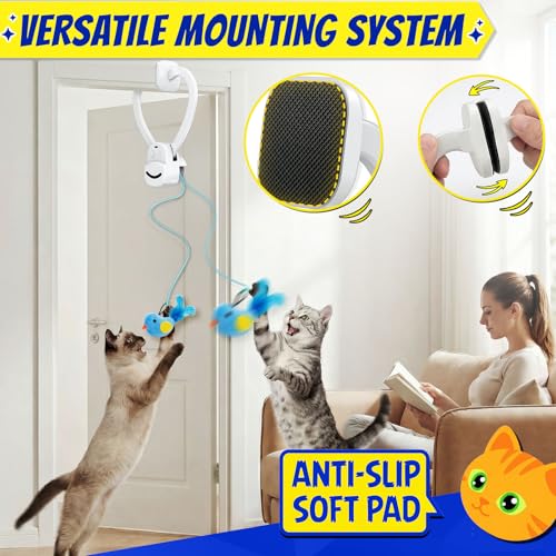 Interactive Doorway Cat Toy (Grey)
