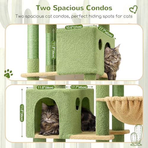 Cactus Giant Cat Tree for Indoor Large Cats (83inch / Cactus)