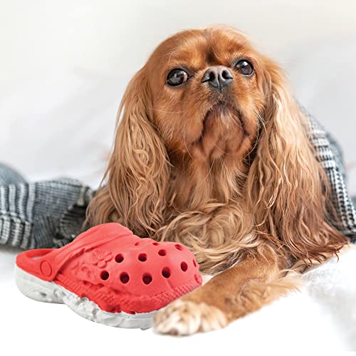 Dog Chew Toy Durable Rubber Slipper Toy for Puppy (Blue)