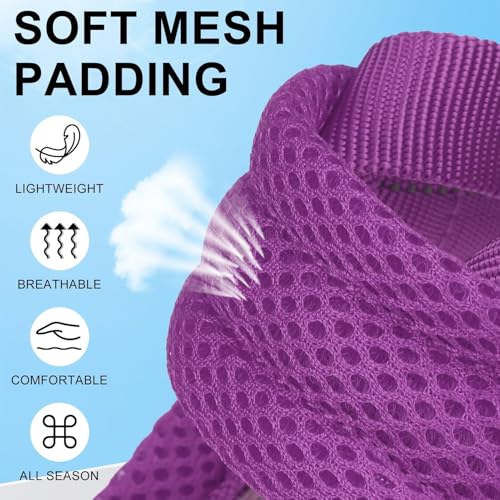 Small Dog Harness and Leash Set (Purple / S: Chest 17.5"-22")