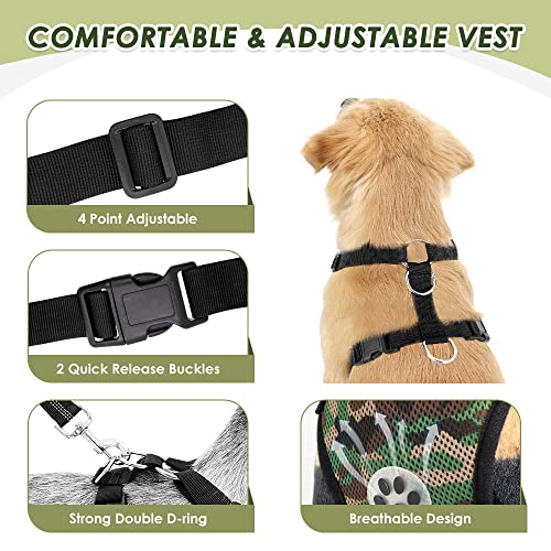 Dog Seat Belt and Harness for Car (Camo / X-Small)
