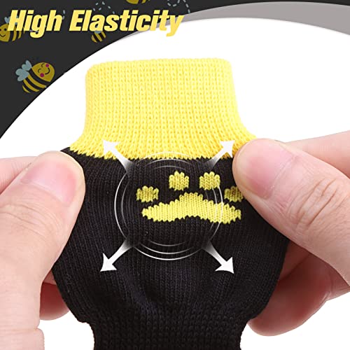 Anti Slip Dog Socks to Prevent Licking Paws for Hot Pavement (Black & Yellow / Medium)