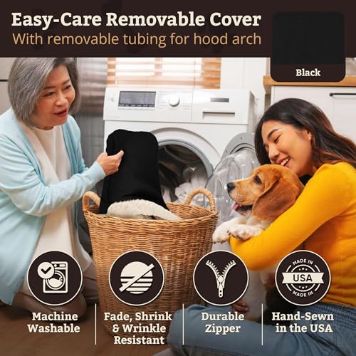 Rectangle Cozy Cave Dog Bed (Black / Small)