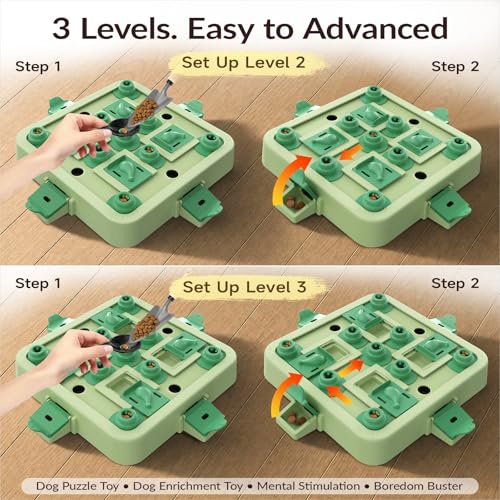 3 Level Dog Chess Puzzle Toy (LEVEL 3 IN 1 / Green)