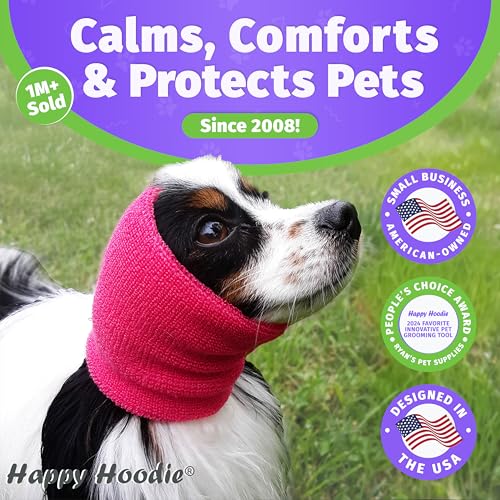 Happy Hoodie The Original Dog & Cat Calming Band for Noise & Anxiety Relief (Blue)