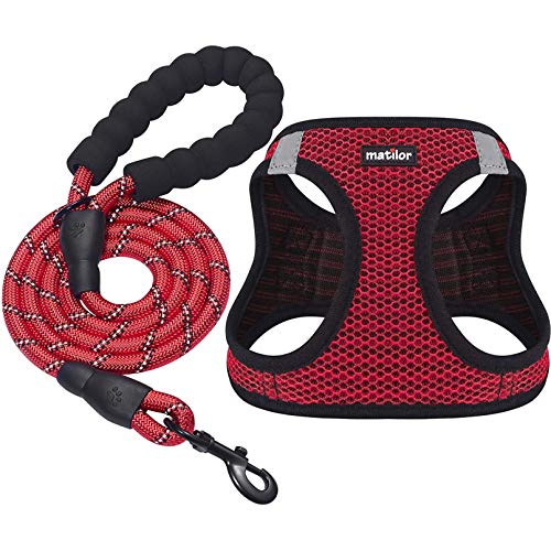 Dog Harness Step (Red / Small (Chest 11.5''-14'', Weight 8-11 lb))