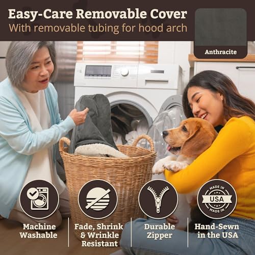Cozy Cave Dog Bed (35.0"L x 35.0"W x 8.0"Th / Anthracite)