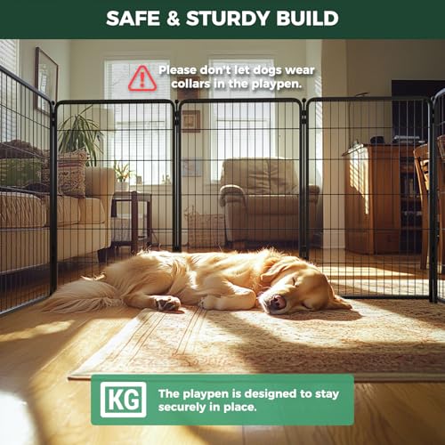 Homeplus Indoor Dog Playpen (Black / 45"H)