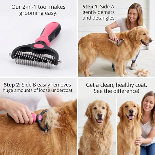 Dematting Comb for Dogs and Cats (Blue M)