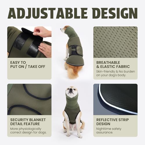 Dog Anxiety Vest and Coat (Ranger Green / Small)