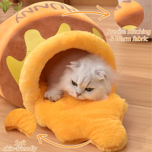 Honey Pot Cat Cave Bed (Brown)