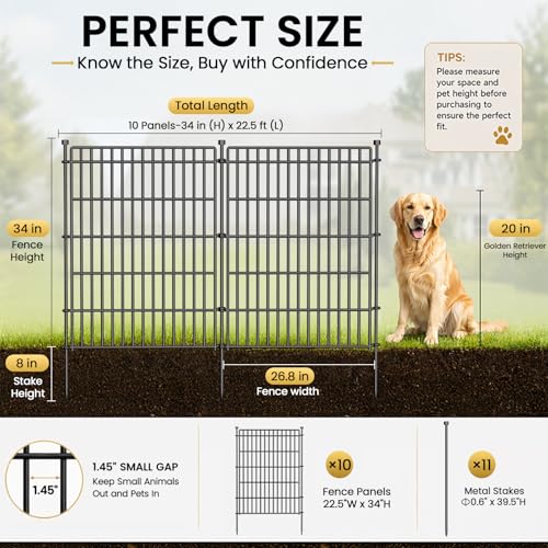No Dig Garden Fence (34 in(H) X 22.5 ft(L))