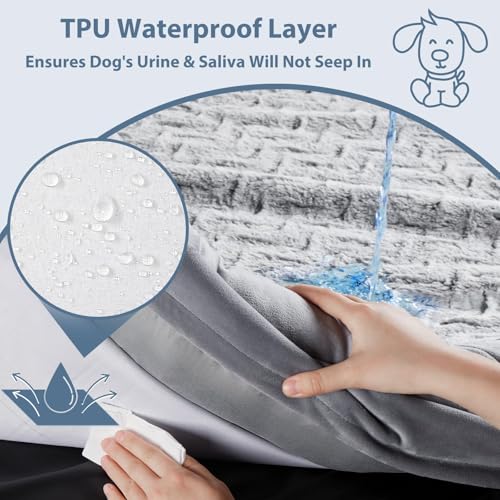 XL Extra Large Orthopedic for Senior Dog Bed Comfy Sleeping (Grey / X-L (41x28x7in))