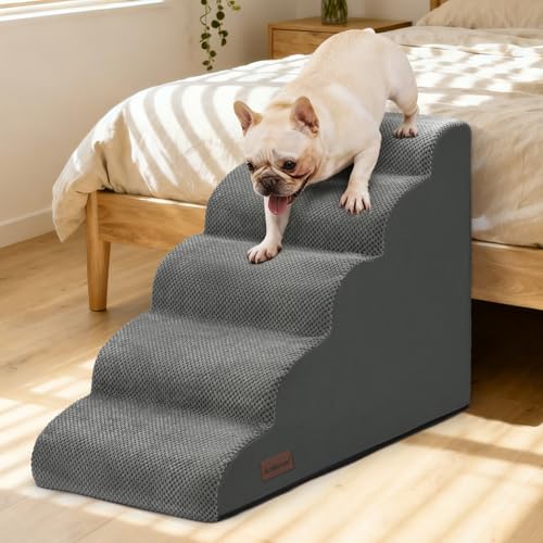 Dog Stairs for High Beds (Grey)