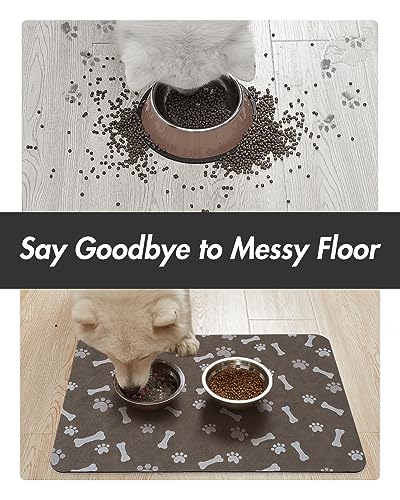 Absorbent Pet Feeding Mat (MP-BROWN / 23"x34")