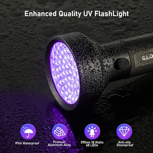 Blacklight Flashlight 68 LED UV Flash Light (68LED)