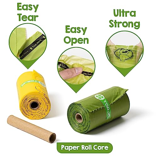 Dog Poop Bags Rolls with OK biobased Certified (1 Count (Pack of 360))
