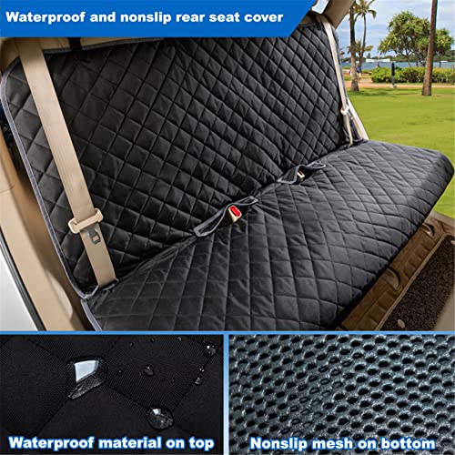 Bench Car Seat Cover Protector (52" L × 62" W / BLACK GREY)